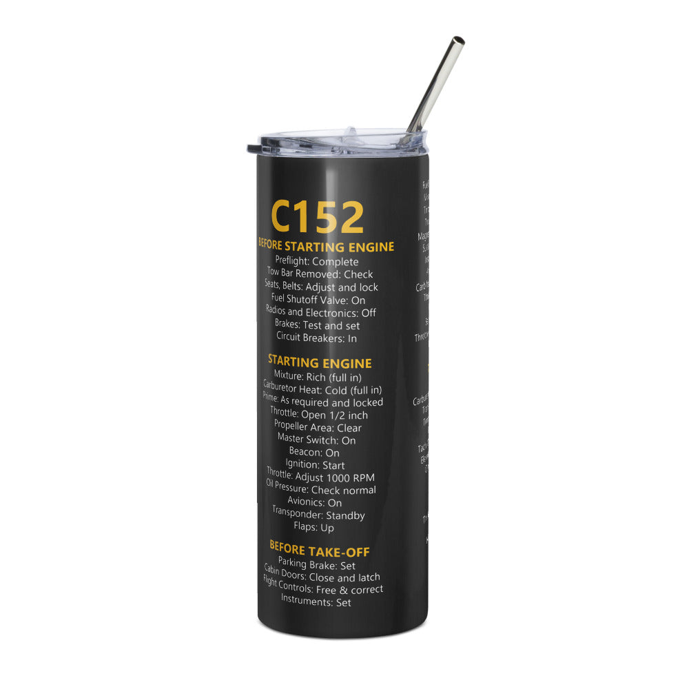 Vaso térmico checklist Cessna 152 – negro – vista derecha