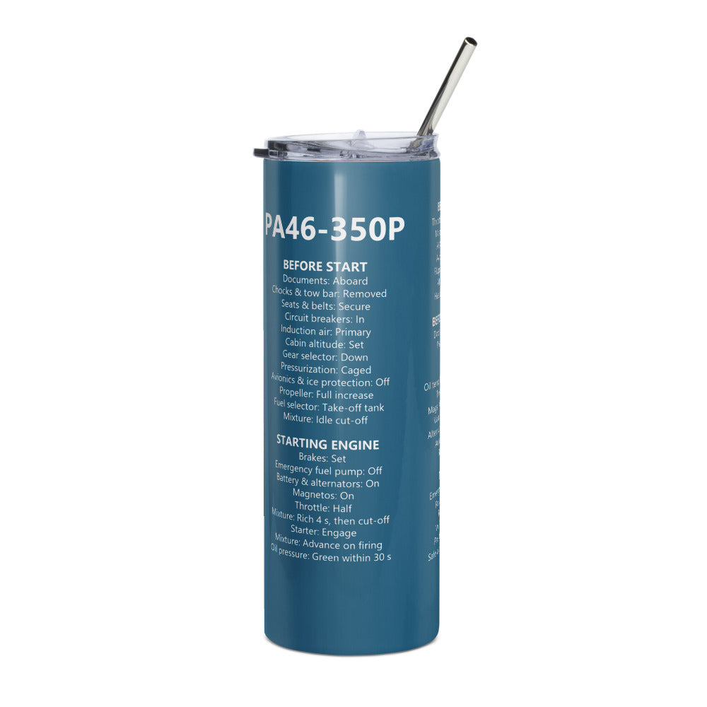 Vaso térmico checklist Piper PA46-350P – azul marino – vista derecha