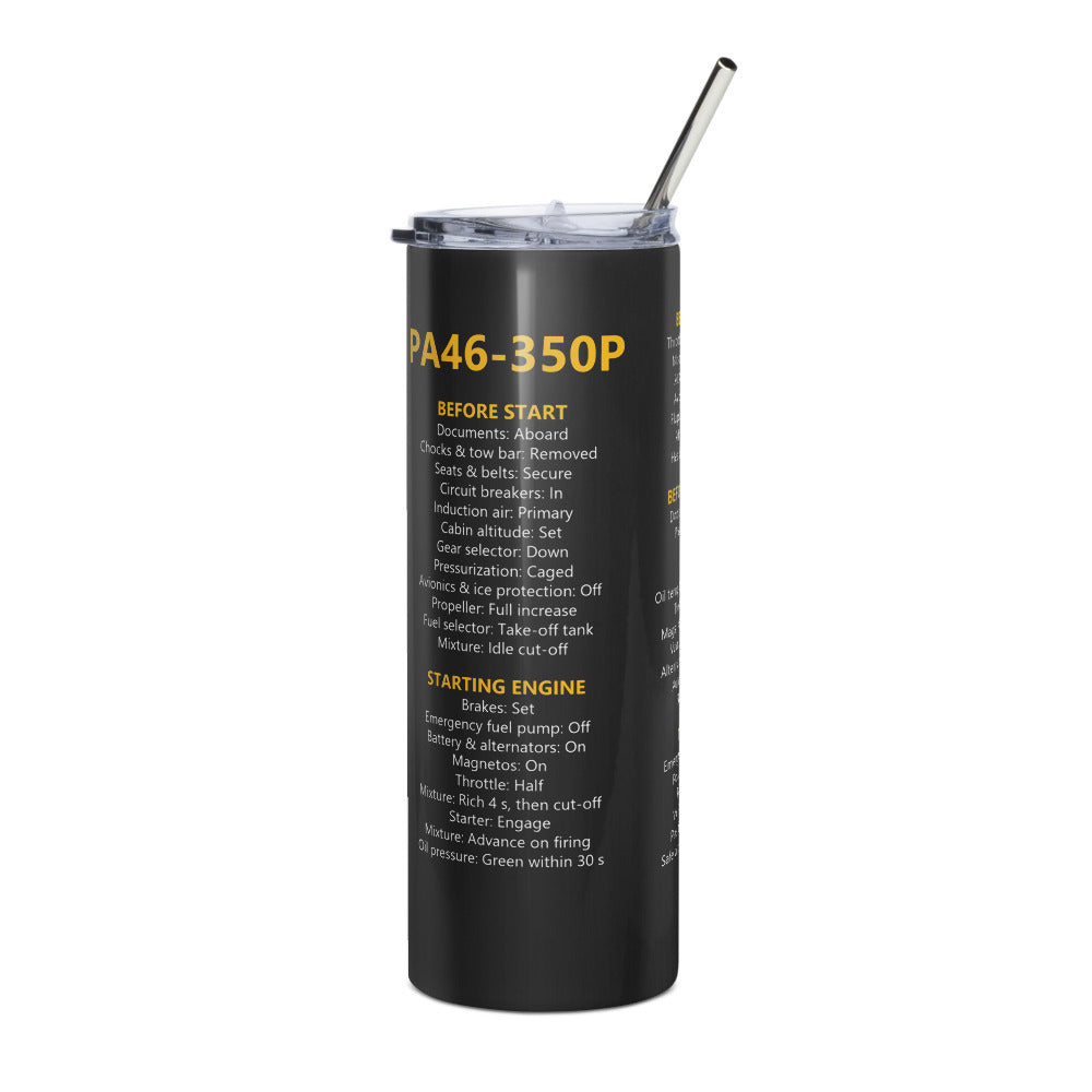 Vaso térmico checklist Piper PA46-350P – negro – vista derecha