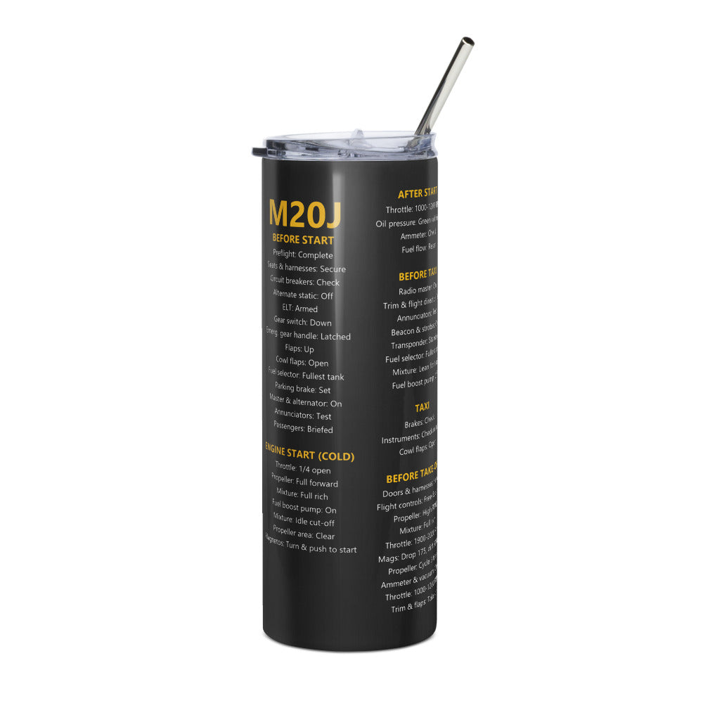 Vaso térmico checklist Mooney M20J – negro – vista derecha