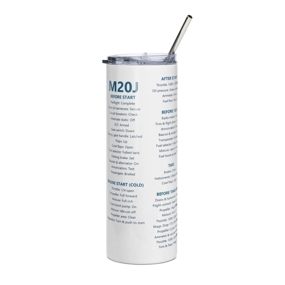 Vaso térmico checklist Mooney M20J – blanco – vista derecha