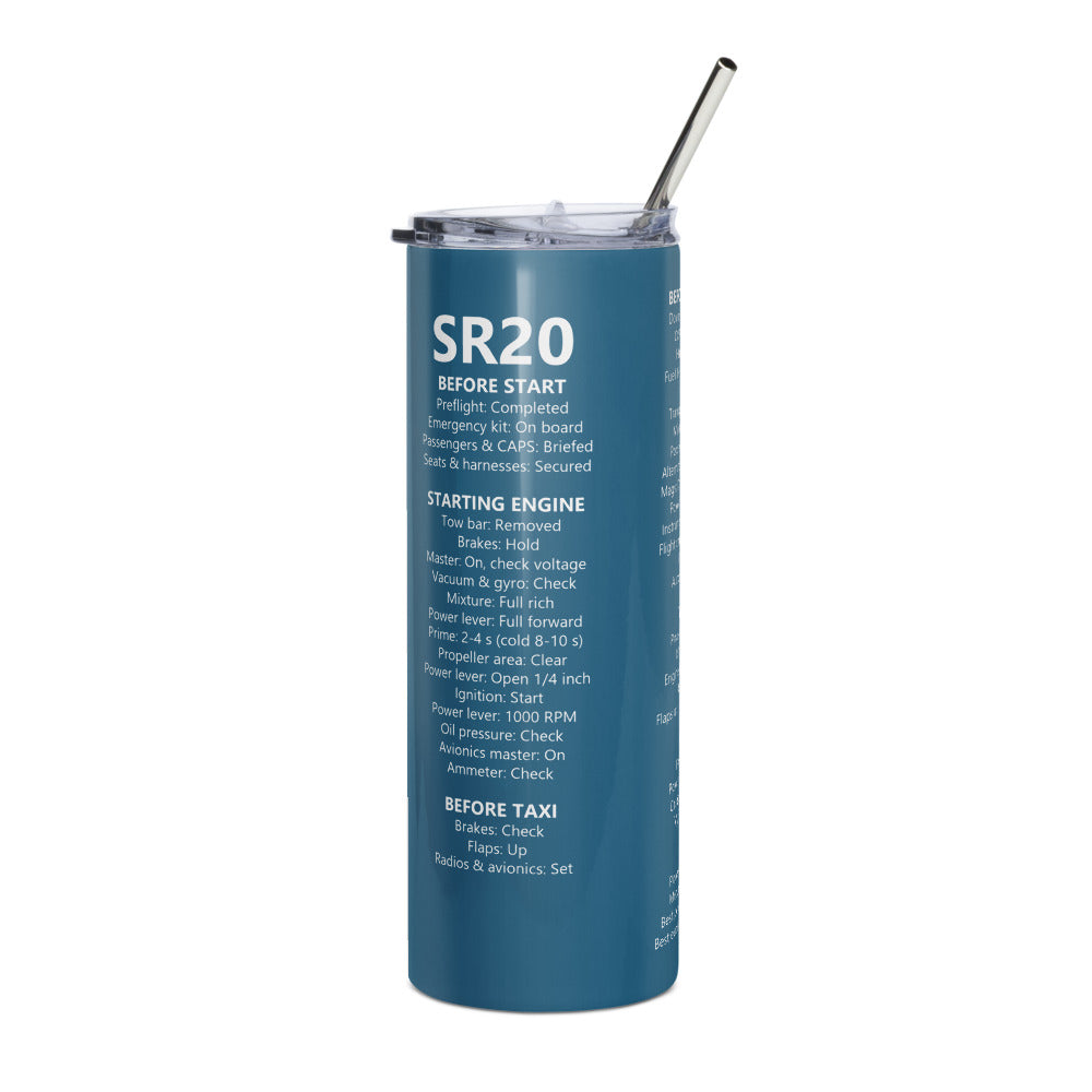 Vaso térmico checklist Cirrus SR20 – azul marino – vista derecha