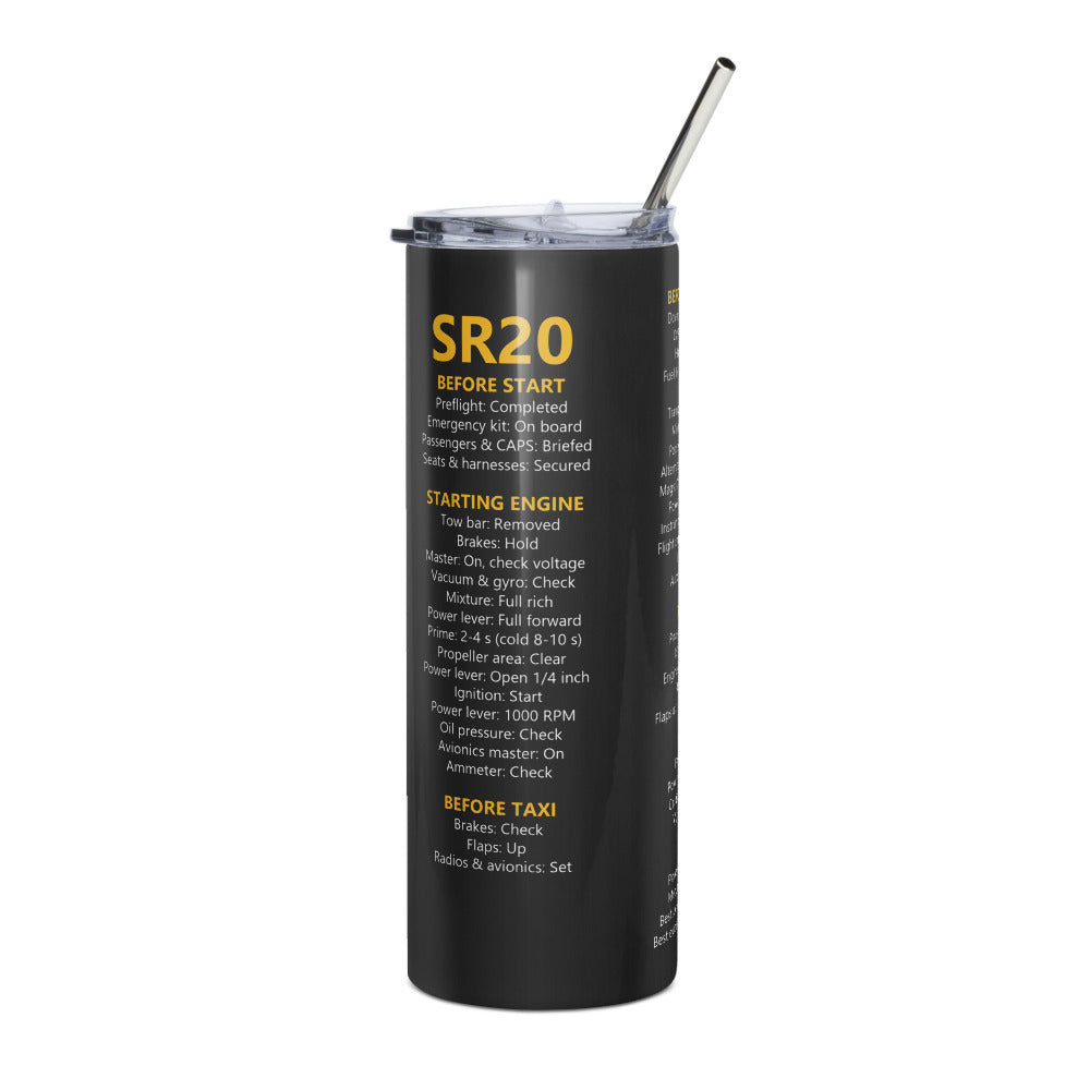 Vaso térmico checklist Cirrus SR20 – negro – vista derecha