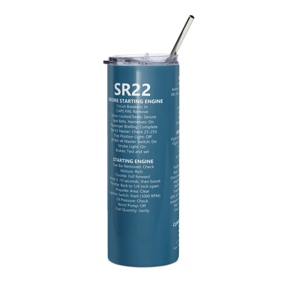 Vaso térmico checklist Cirrus SR22 – azul marino – vista derecha