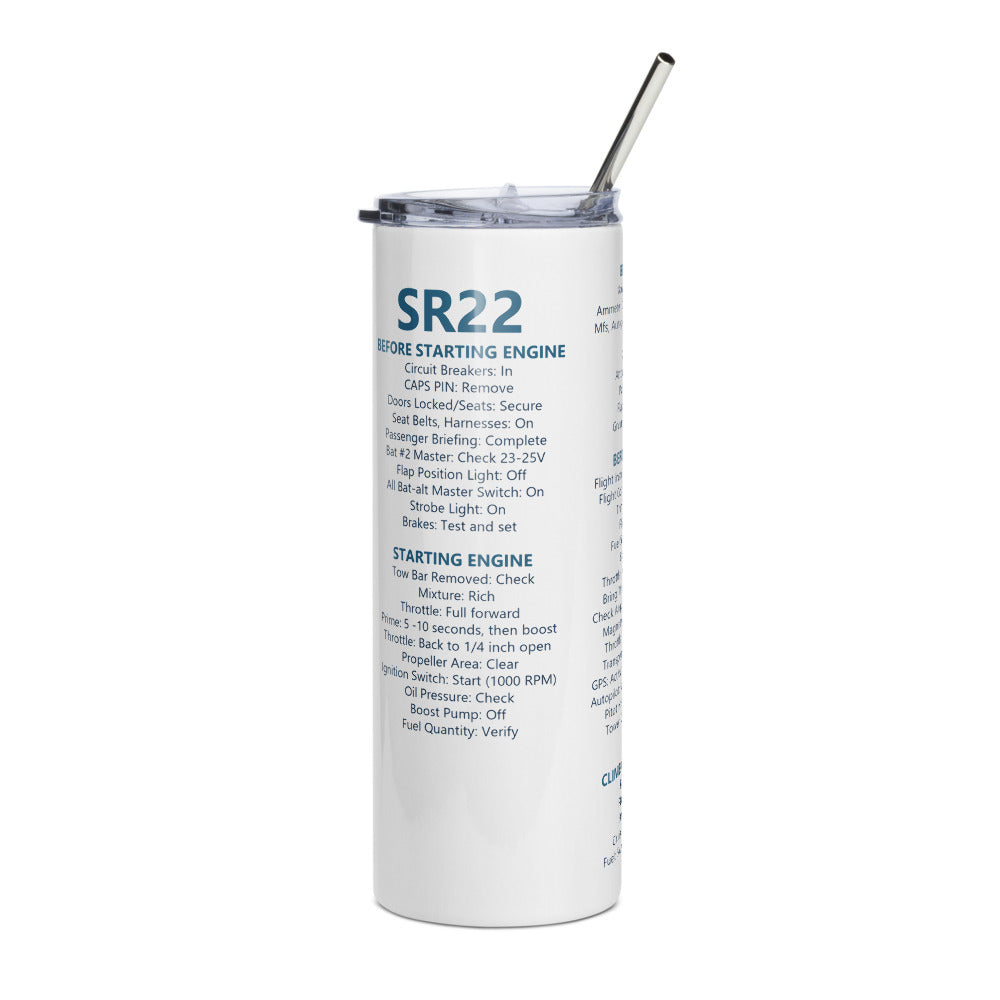 Vaso térmico checklist Cirrus SR22 – blanco – vista derecha