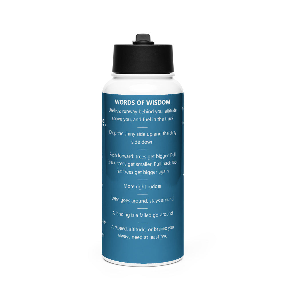 Unable. Before coffee. – Botella – azul marino – vista frontal
