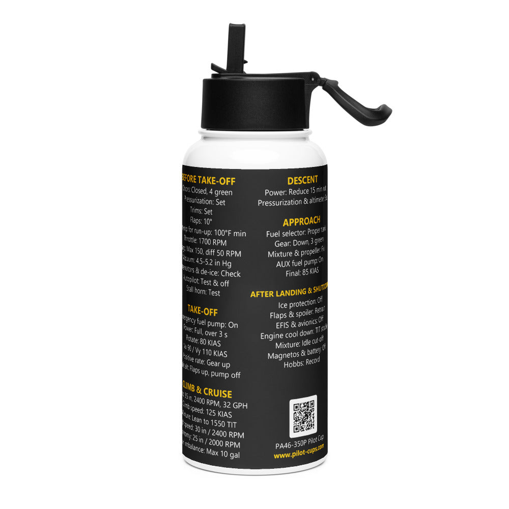 Botella checklist Piper PA46-350P – negro – vista izquierda