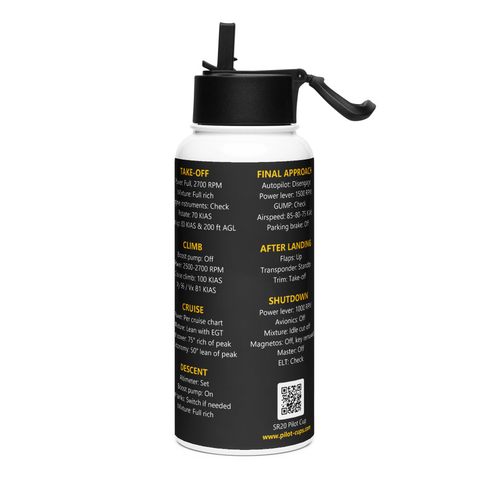 Botella checklist Cirrus SR20 – negro – vista izquierda