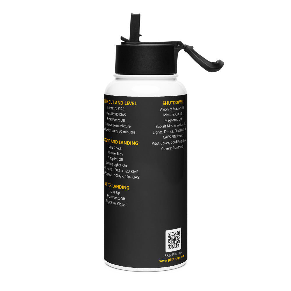 Botella checklist Cirrus SR22 – negro – vista izquierda