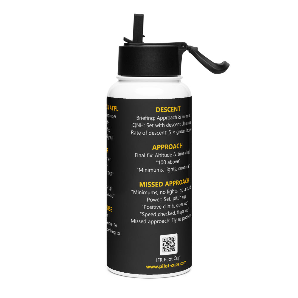 Botella IFR Callouts – negro – vista izquierda