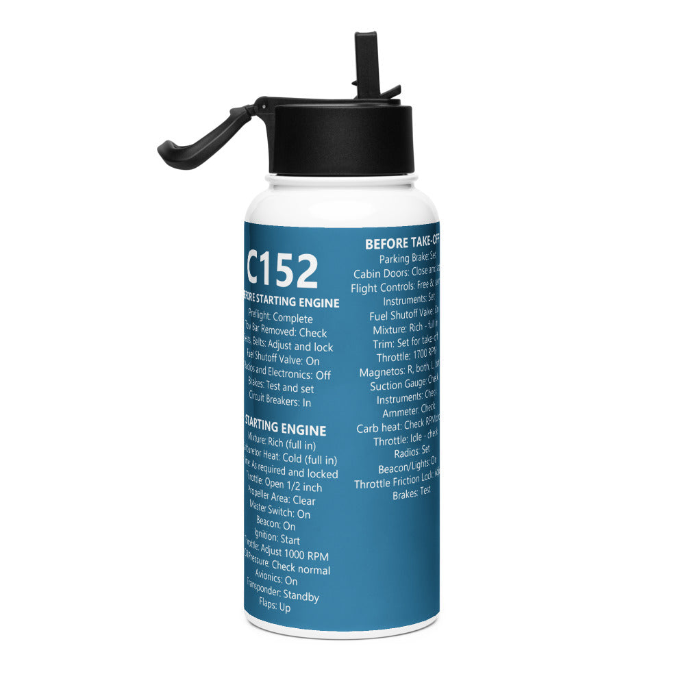 Botella checklist Cessna 152 – azul marino – vista derecha
