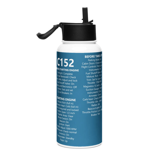 Botella checklist Cessna 152 – azul marino – vista derecha