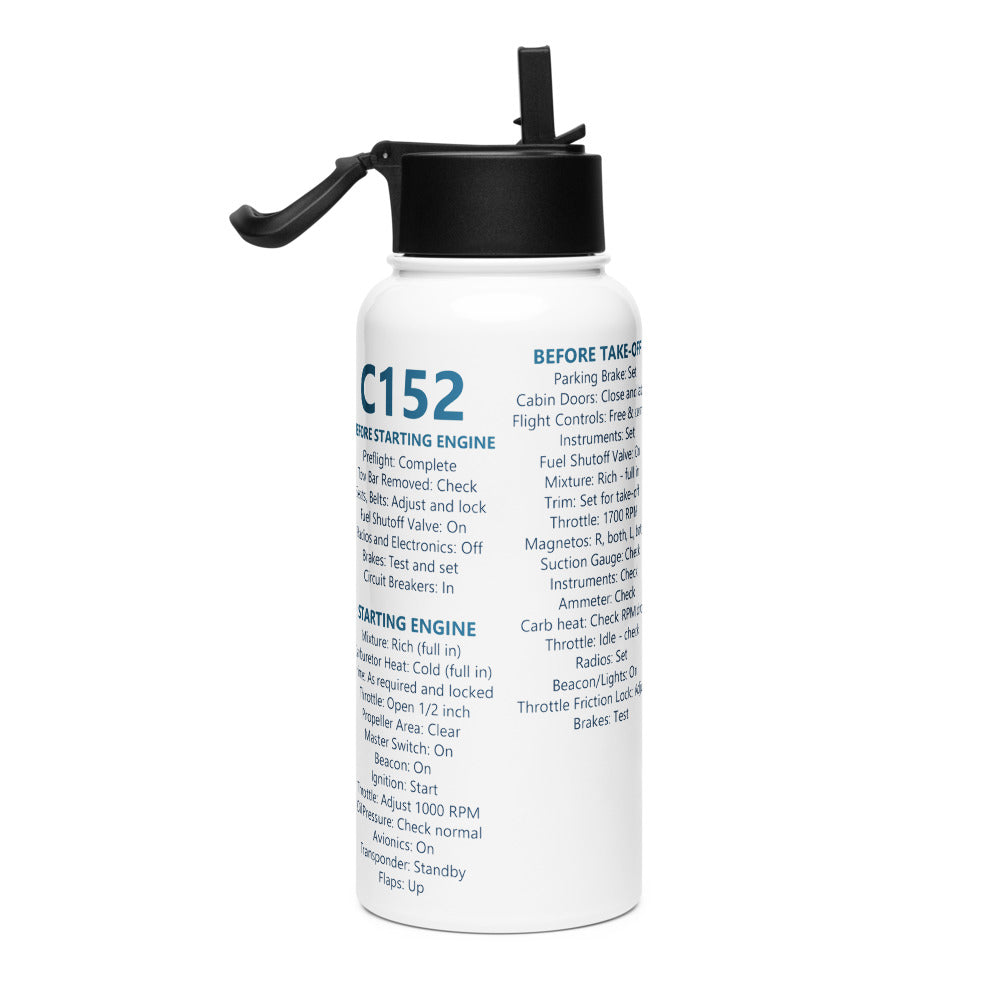 Botella checklist Cessna 152 – blanco – vista derecha