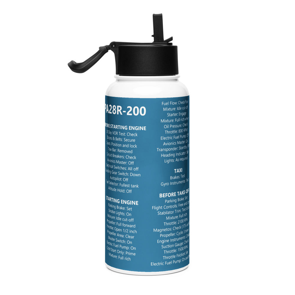 Botella checklist Piper PA28R-200 Arrow – azul marino – vista derecha