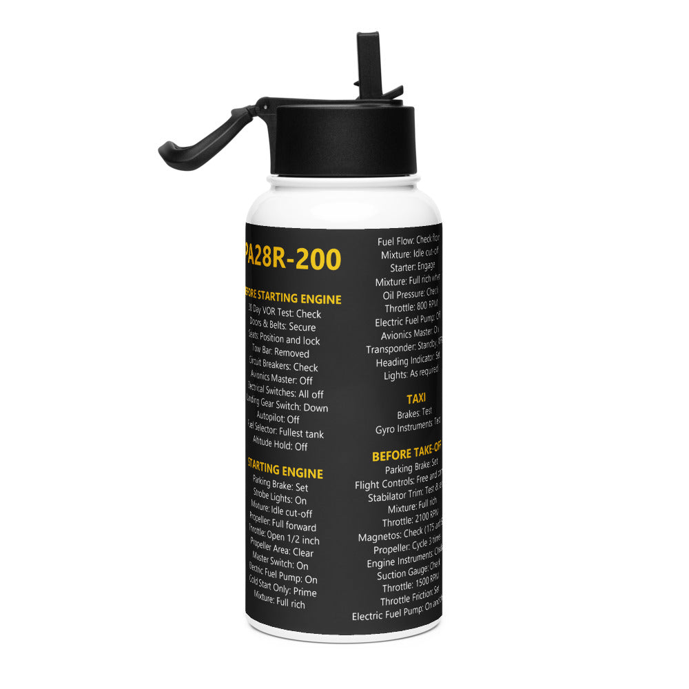Botella checklist Piper PA28R-200 Arrow – negro – vista derecha