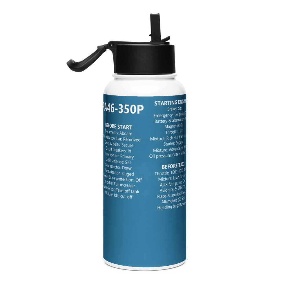 Botella checklist Piper PA46-350P – azul marino – vista derecha