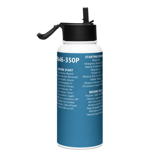 Botella checklist Piper PA46-350P – azul marino – vista derecha