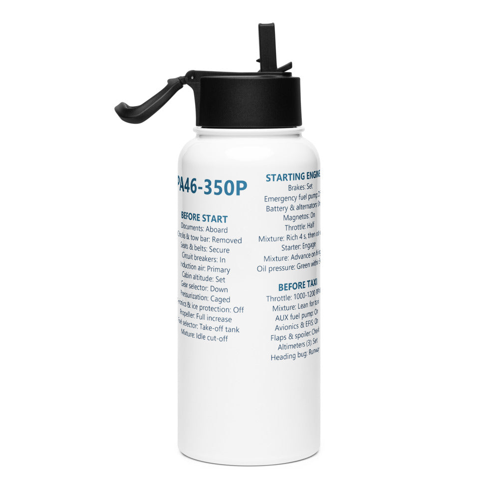 Botella checklist Piper PA46-350P – blanco – vista derecha