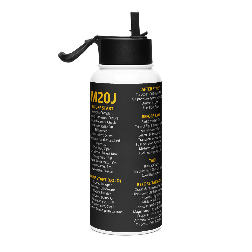 Botella checklist Mooney M20J – negro – vista derecha