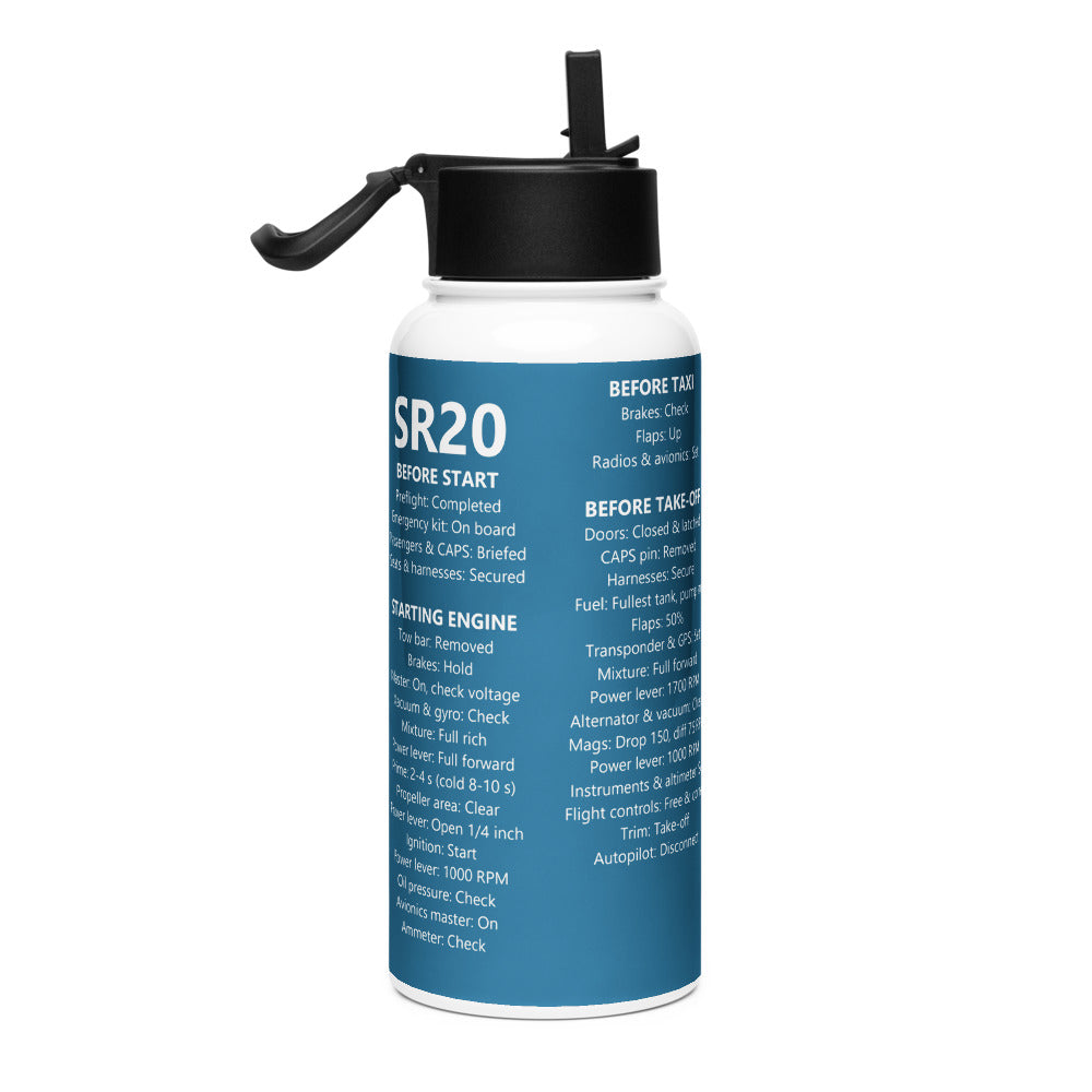 Botella checklist Cirrus SR20 – azul marino – vista derecha