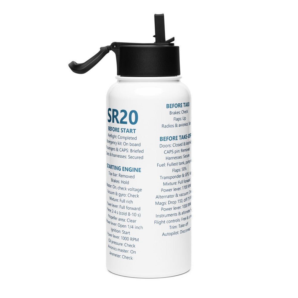 Botella checklist Cirrus SR20 – blanco – vista derecha