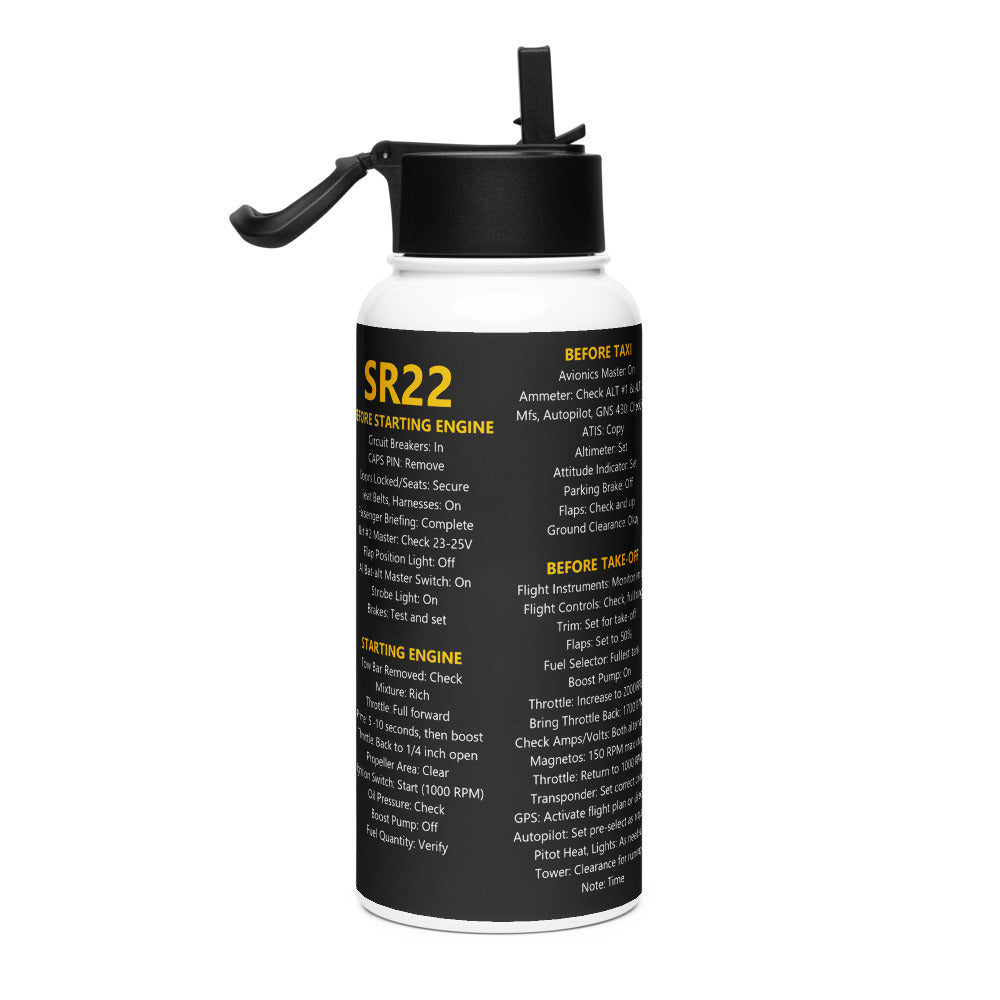 Botella checklist Cirrus SR22 – negro – vista derecha