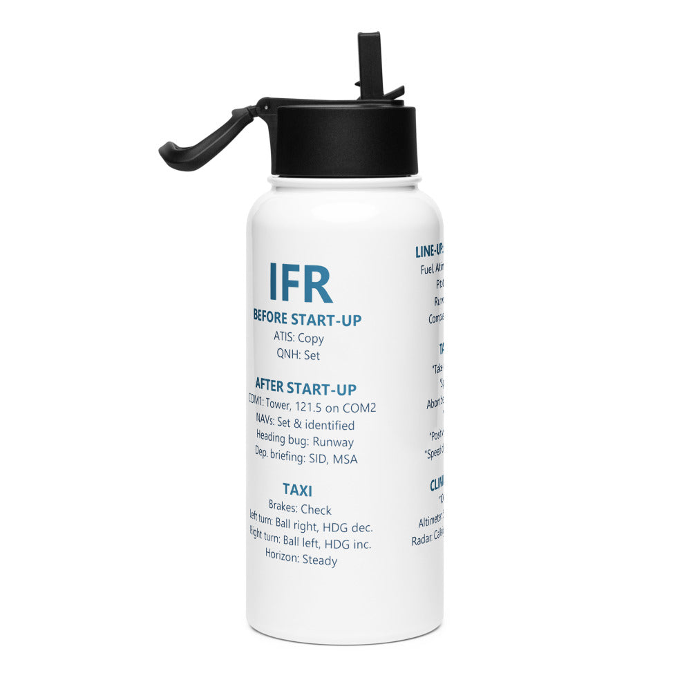 Botella IFR Callouts – blanco – vista derecha