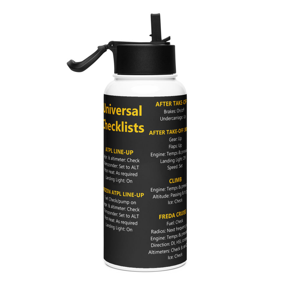 Botella checklists IFR universales – negro – vista derecha