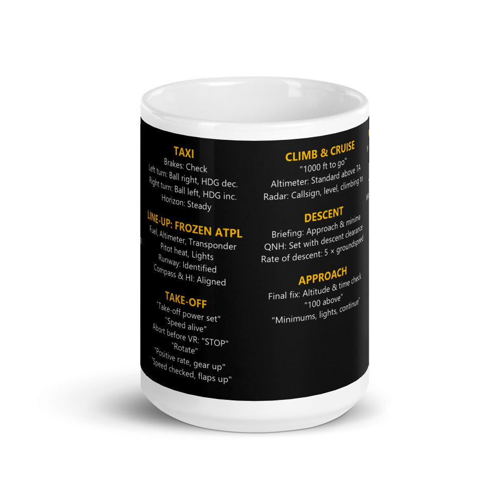 Taza IFR Callouts – negro – vista frontal