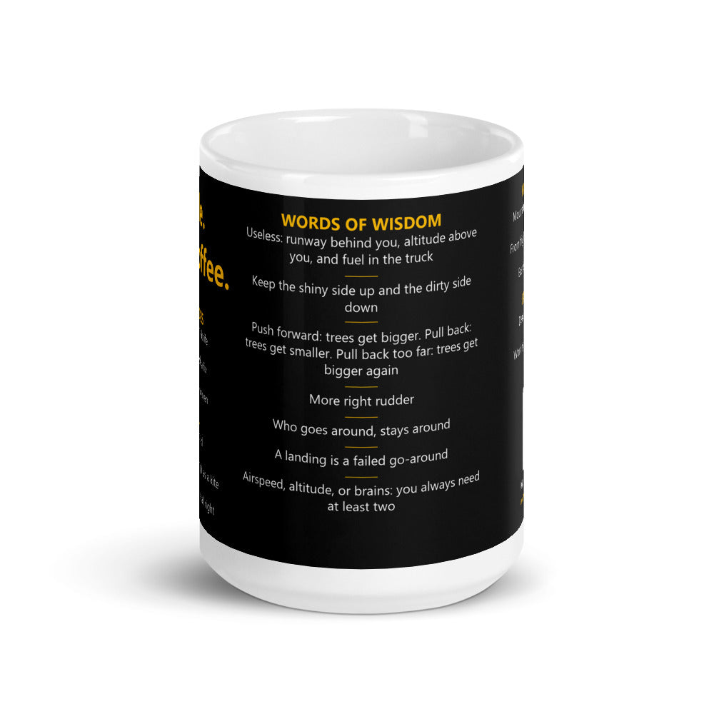 Unable. Before coffee. – Mug – noir – vue de face