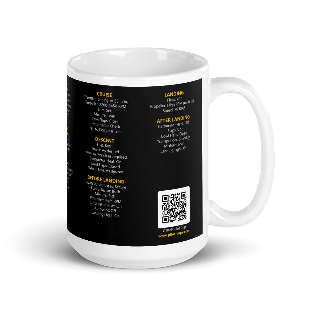 Tazza checklist Cessna 182P – nero – manico a destra