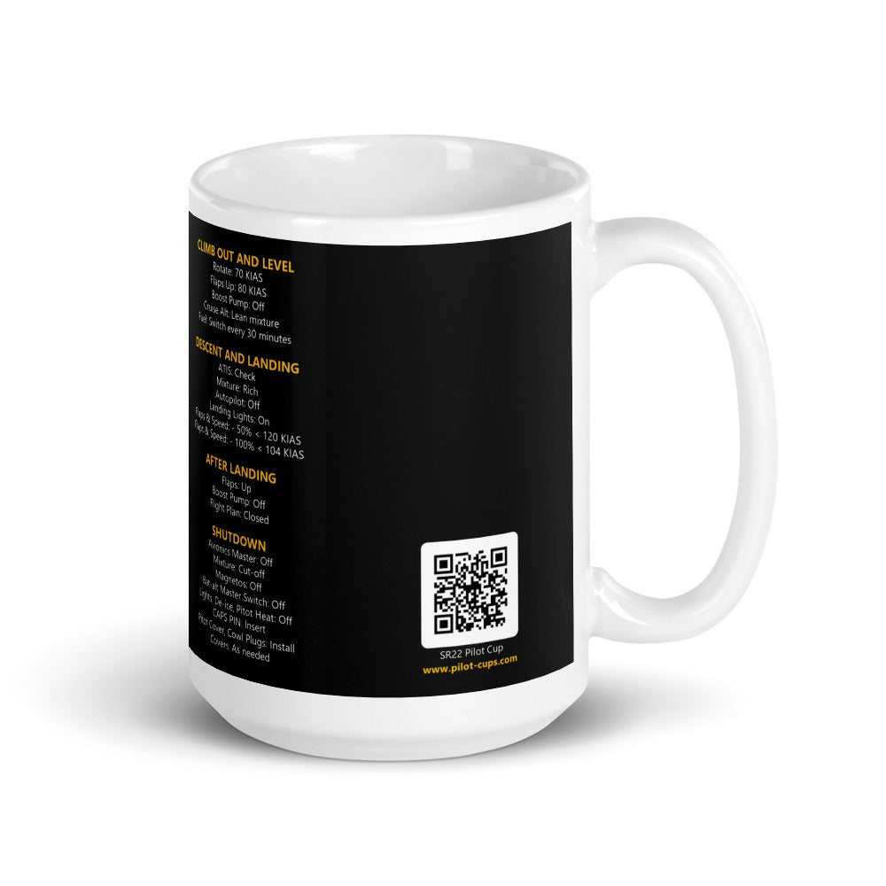 Tazza checklist Cirrus SR22 – nero – manico a destra