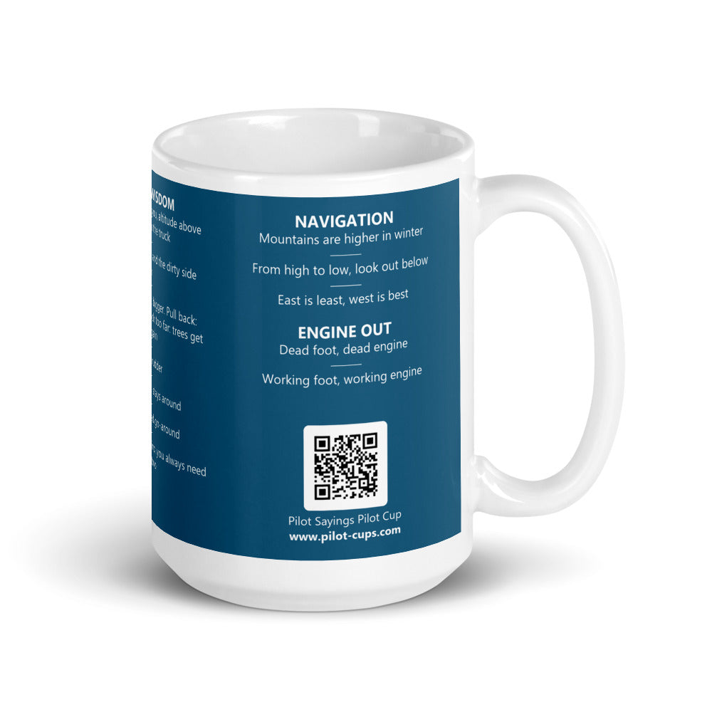 Unable. Before coffee. – Mug – bleu marine – anse à droite